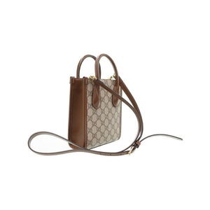 Gucci Bag Tote G canvas Interlocking leather brown GG Supreme